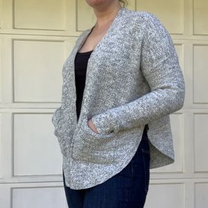 Madewell Grey Split Hem Cardigan